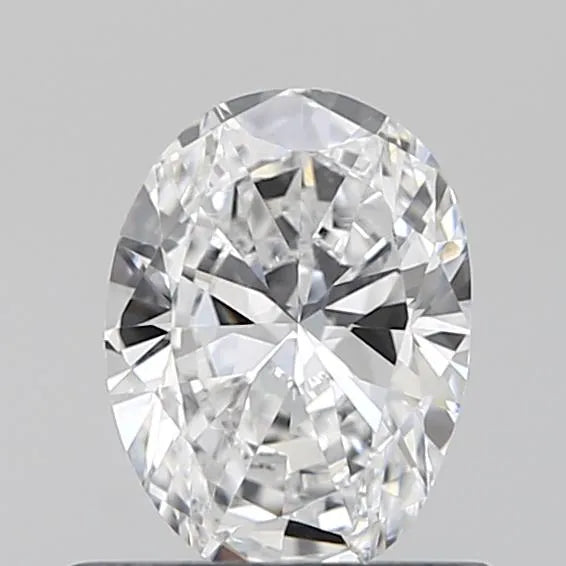 Diamant ovale de 0,58 ct cultivé en laboratoire (couleur D, pureté VS1, IGI)