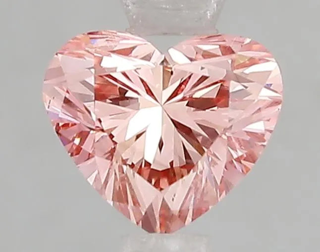 Diamant de laboratoire en forme de cœur de 1,04 ct (rose vif fantaisie, pureté VS2, IGI)