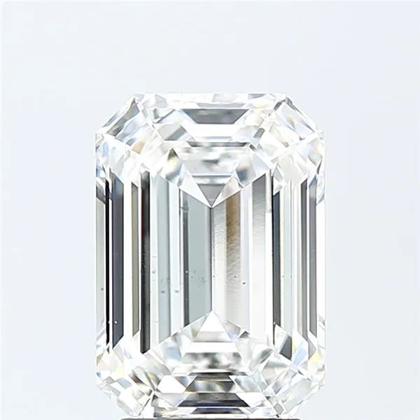 Diamant émeraude de 4,10 ct cultivé en laboratoire (couleur F, pureté VS2, certifié IGI)