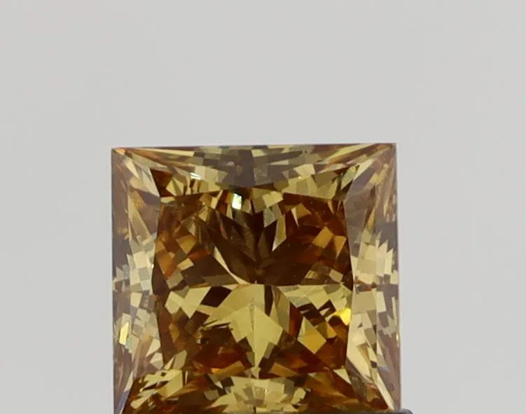 1.01ct Princess Lab Grown Diamond (Fancy Brown, Clarity VVS2, Cut VG, Uncertified)