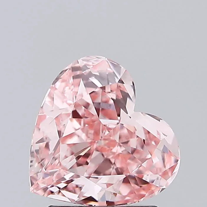 1.54ct Heart Lab Grown Diamond (Fancy Vivid Pink, Clarity VVS2, IGI)