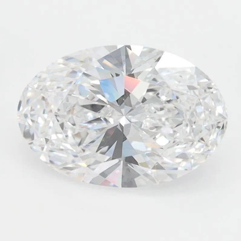 Diamant ovale de 1,50 ct cultivé en laboratoire (couleur D, pureté IF, IGI)