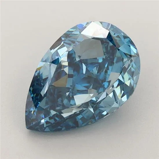 2.20ct Pear Lab Grown Diamond (Fancy Vivid Blue, Clarity VVS2, IGI)