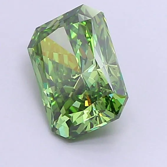 1.56ct Radiant Lab Grown Diamond (Fancy Vivid Green, Clarity VS2, IGI)