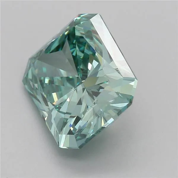 Diamant naturel radiant de 2,08 ct (vert, pureté VS1, taille EX, IGI)