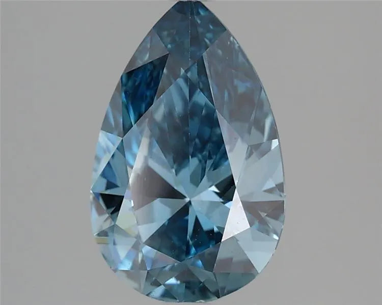 2.00ct Pear Lab Grown Diamond (Fancy Vivid Blue, Clarity VVS2, IGI)