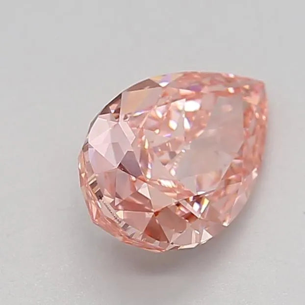 Diamant de laboratoire en forme de poire de 1,35 ct (Fancy Vivid Pink, pureté VVS2, IGI)