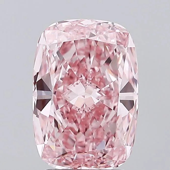 3.12ct Cushion brilliant Lab Grown Diamond (Fancy Vivid Pink, Clarity VS1, IGI)