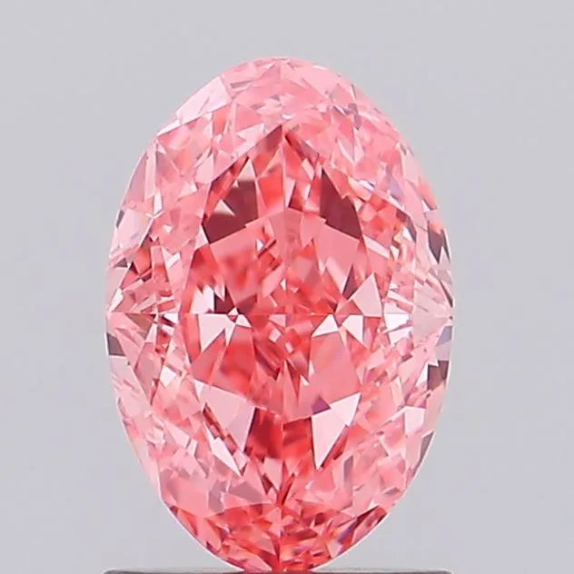 1.15ct Oval Lab Grown Diamond (Fancy Vivid Pink, Clarity VVS2, IGI)