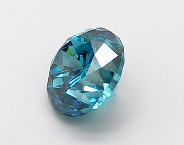 Diamant naturel rond de 1,00 ct (Fancy Vivid Blue, pureté SI1, taille EX, non certifié)