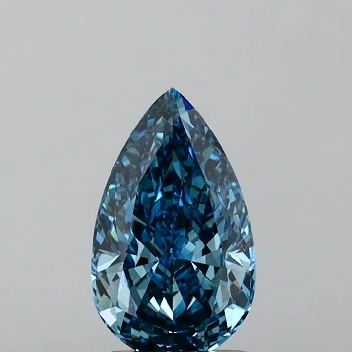 Diamant de laboratoire en forme de poire de 2,47 ct (Fancy Vivid Blue, pureté VS1, IGI)