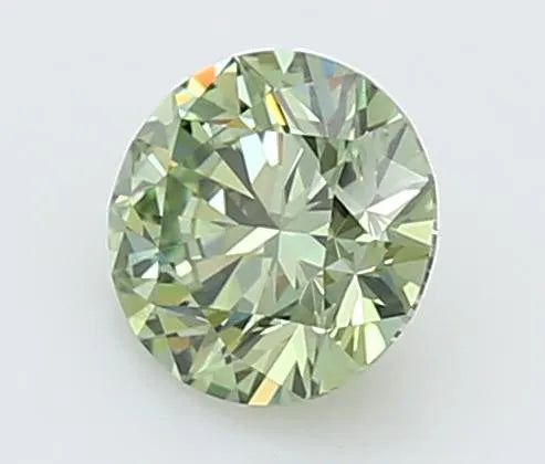 0.64ct Round Lab Grown Diamond (Fancy Vivid Green, Clarity VVS2, Cut ID, IGI)