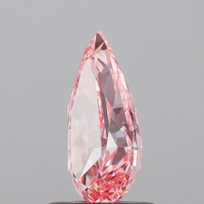 Diamant de laboratoire en forme de poire de 1,05 ct (couleur rose vif fantaisie, pureté VS2, certifié IGI)