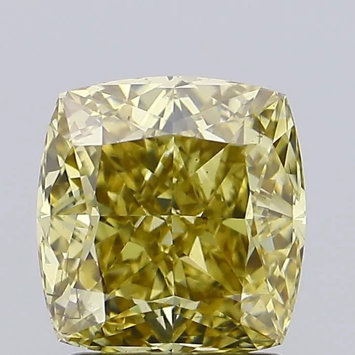 1.59ct Cushion modified Lab Grown Diamond (Colour Fancy Intense Gray Yellow, Clarity VS2, IGI Certified)