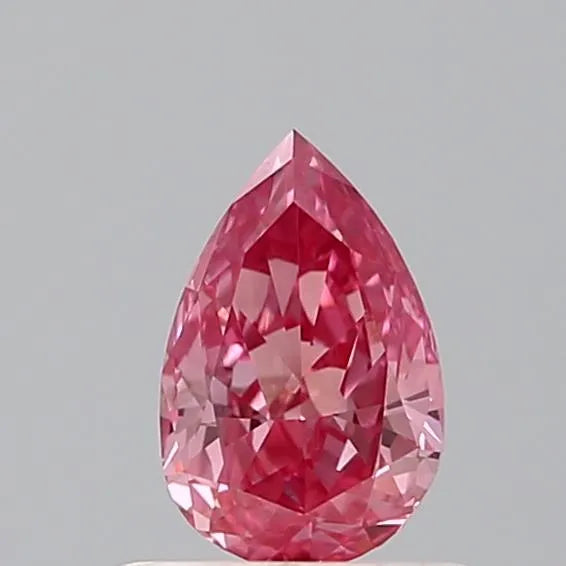 Diamant de laboratoire en forme de poire de 0,51 ct (Fancy Vivid Pink, pureté VS2, IGI)