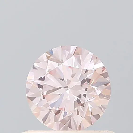 0.52ct Round Lab Grown Diamond (Fancy Pink, Clarity VVS2, Cut ID, IGI)