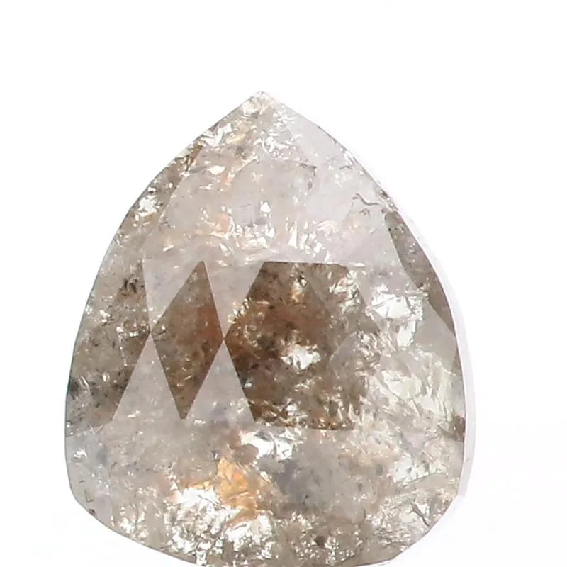 Diamant naturel en forme de poire de 1,14 ct (gris fantaisie, pureté I3, taille VG, non certifié)