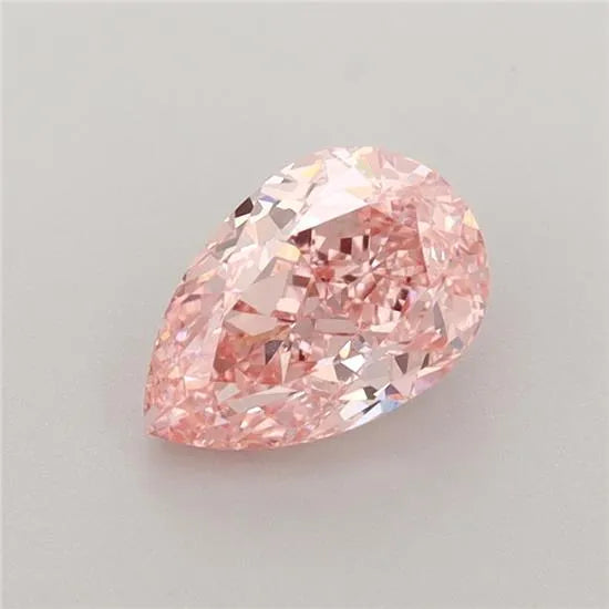 Diamant de laboratoire en forme de poire de 1,22 ct (couleur rose vif fantaisie, pureté VS1, certifié IGI)