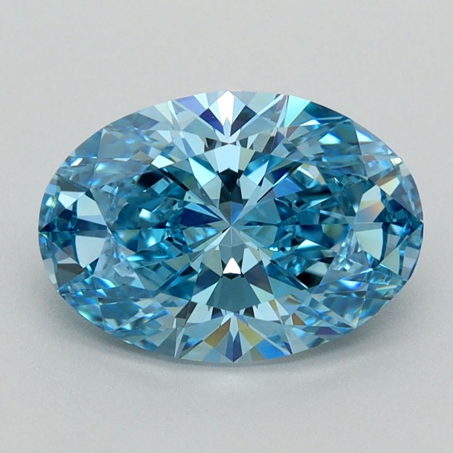 2.00 Carat Oval Cut Fancy Blue