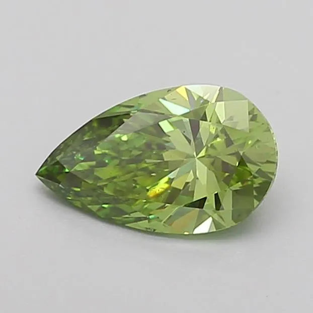 1.00ct Pear Lab Grown Diamond (Colour Fancy Vivid Green, Clarity SI1, IGI Certified)