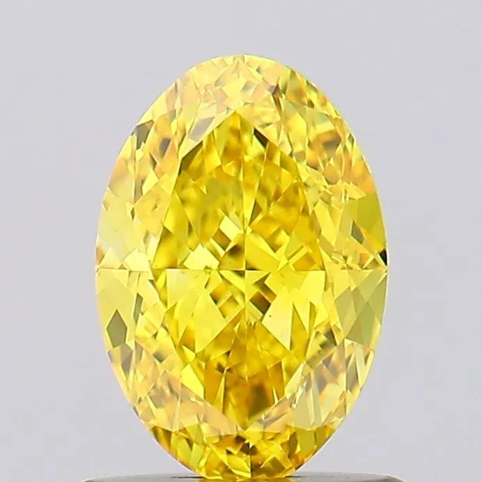 1.03ct Oval Lab Grown Diamond (Colour Fancy Vivid Yellow, Clarity VS1, IGI Certified)