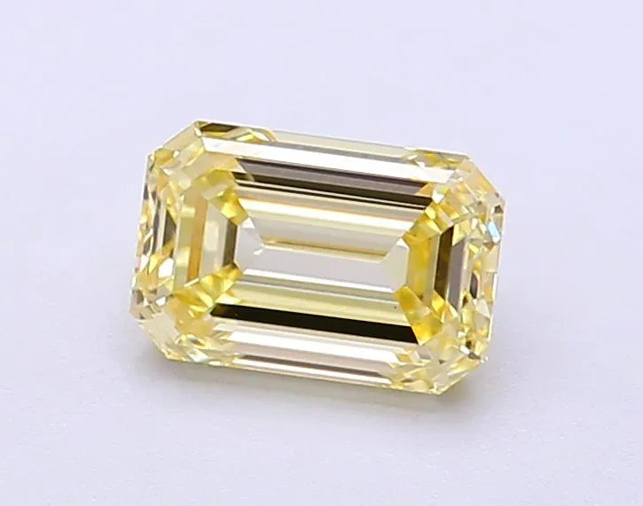 1.08ct Emerald Lab Grown Diamond (Colour Fancy Yellow, Clarity VVS2, IGI Certified)