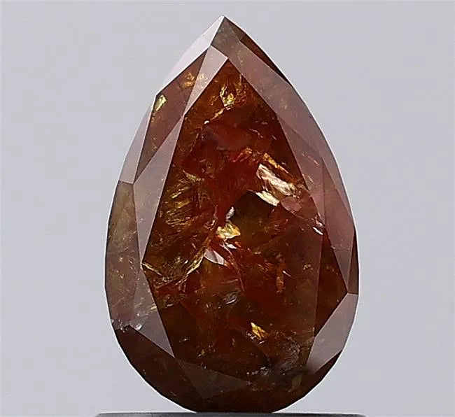 1.08ct Pear Natural Diamond (Colour Red, Clarity I3, Uncertified)