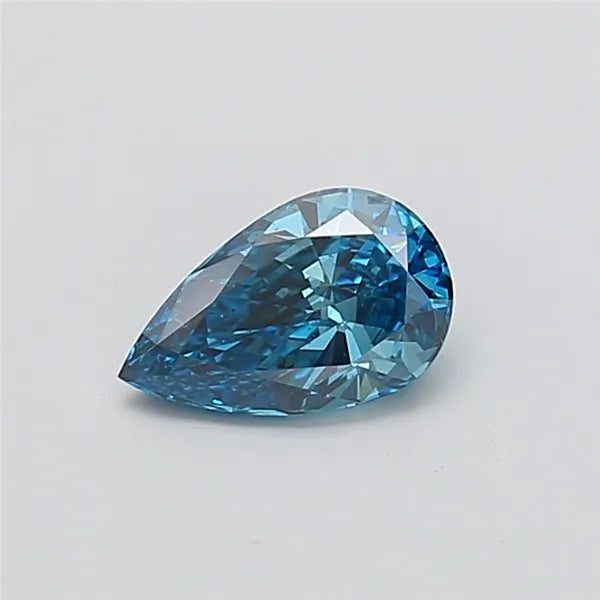 1.09ct Pear Lab Grown Diamond (Colour Fancy Vivid Blue, Clarity SI1, IGI Certified)