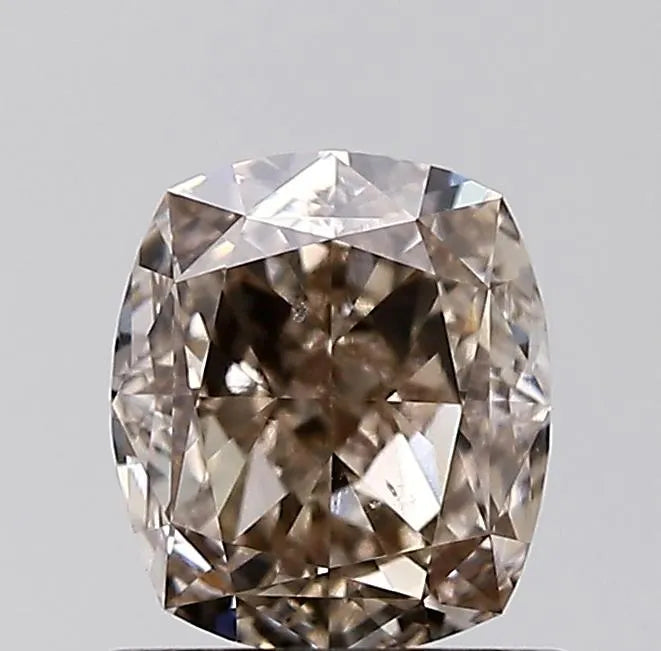 1.20ct Cushion brilliant Natural Diamond (Colour Fancy Brown, Clarity SI1, GIA Certified)