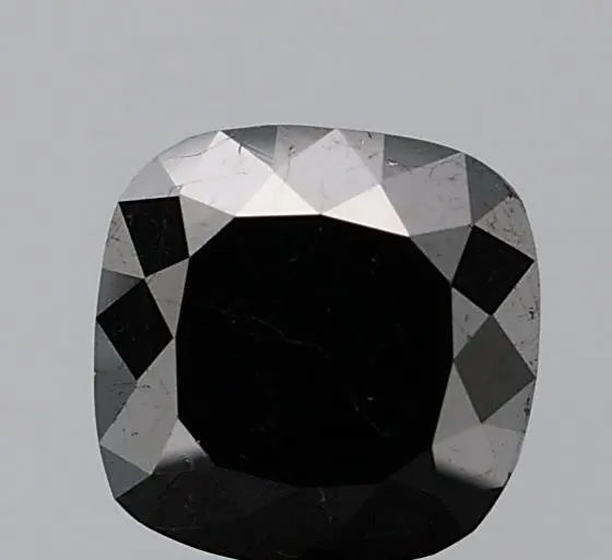 1.30ct Cushion brilliant Natural Diamond (Colour Black, Clarity VS2, Cut EX, Uncertified)