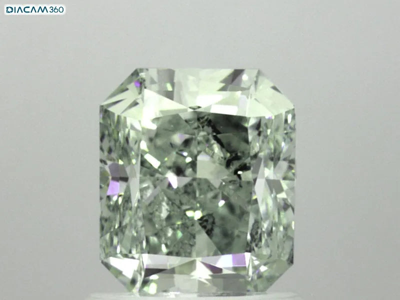 1.54ct Radiant Natural Diamond (Colour Fancy Green, Clarity I1, GIA Certified)