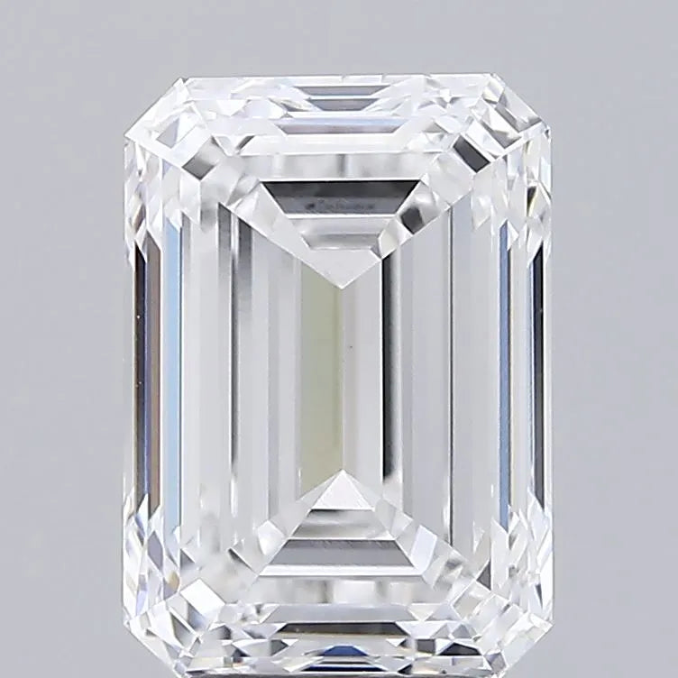 Diamant émeraude de 4,32 ct cultivé en laboratoire (couleur E, pureté VVS1, IGI)