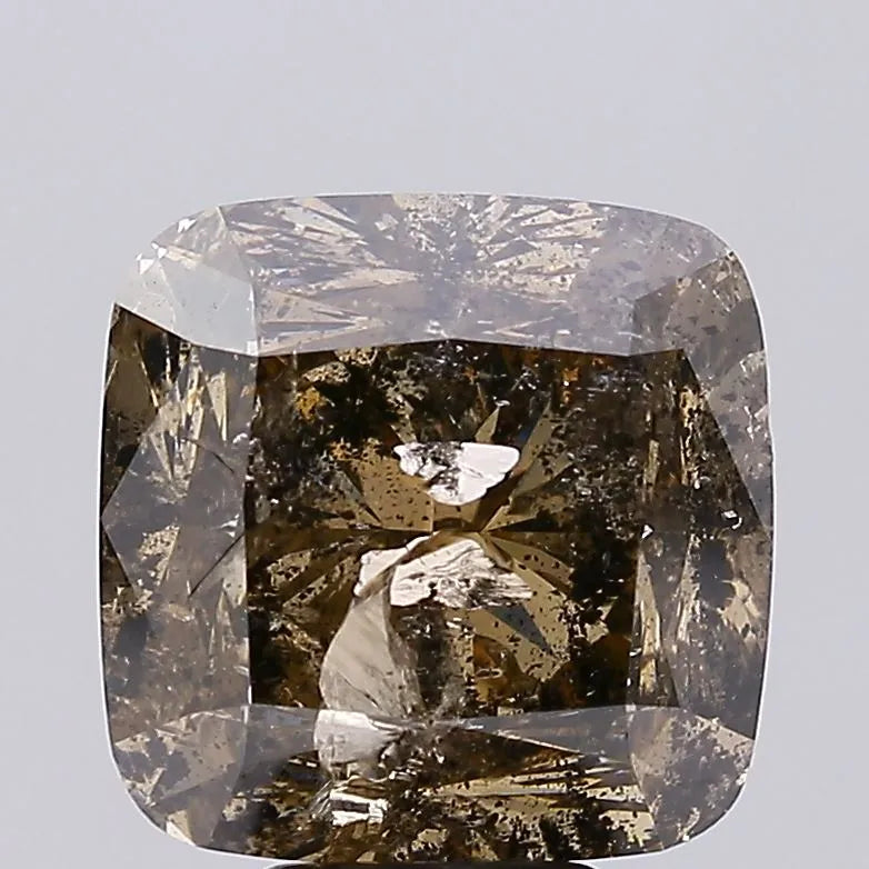 10.00ct Cushion brilliant Natural Diamond (Colour Fancy Brown, Clarity I2, Uncertified)