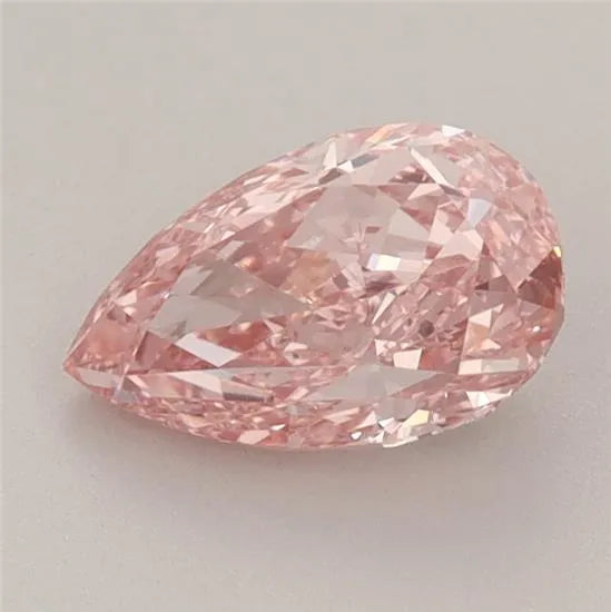 Diamant de laboratoire en forme de poire de 1,18 ct (couleur rose vif fantaisie, pureté VVS2, certifié IGI)