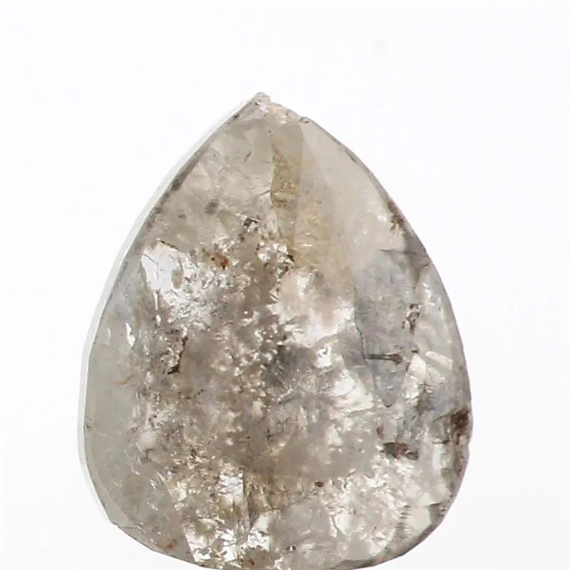 Diamant naturel en forme de poire de 0,85 ct (couleur gris fantaisie, pureté I3, taille VG, non certifié)