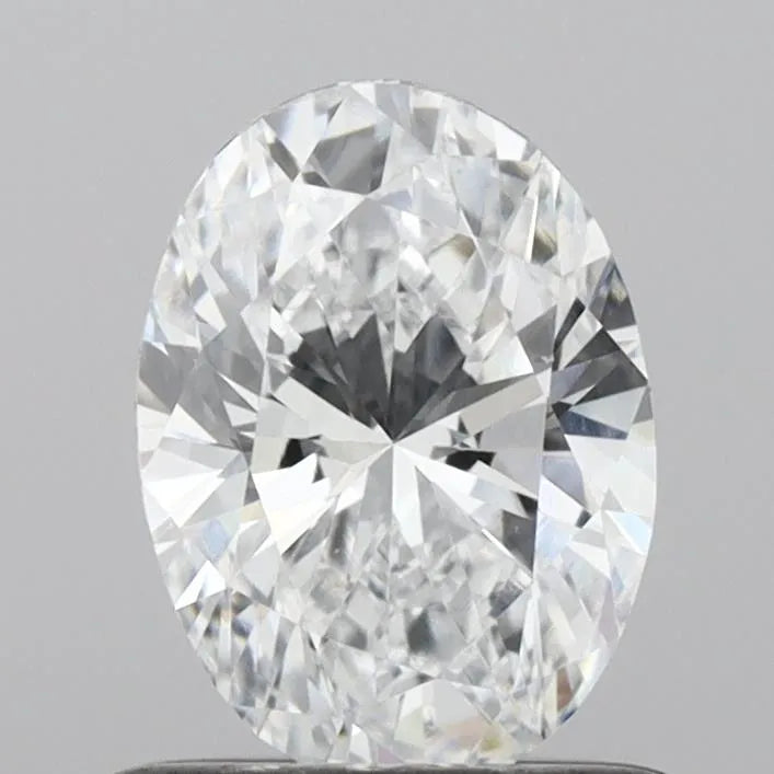 Diamant ovale de 0,75 ct cultivé en laboratoire (couleur D, pureté VVS1, IGI)