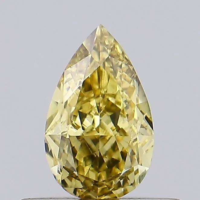 0.41ct Pear Lab Grown Diamond (Colour Fancy Vivid Brownish Yellow, Clarity VS2, Cut VG, Uncertified)