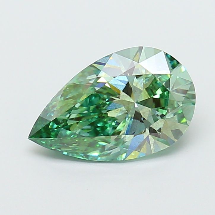 2.06 Carat Pear Cut Fancy Green