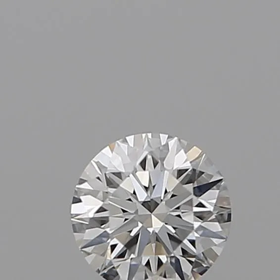 Diamant naturel rond de 0,06 ct (couleur D, pureté IF, taille EX, IGI)