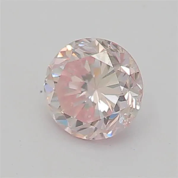 0.20ct Round Natural Diamond (Colour Very Light Pink, Clarity SI1, Uncertified)
