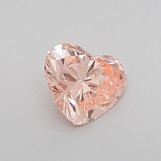 Diamant de laboratoire en forme de cœur de 0,40 ct (couleur rose vif fantaisie, pureté VS2, certifié IGI)