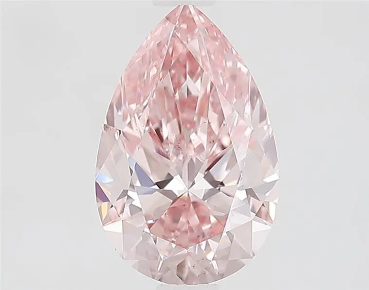 Diamant de laboratoire de 1,40 ct en forme de poire (couleur rose vif fantaisie, pureté VS2, certifié IGI)