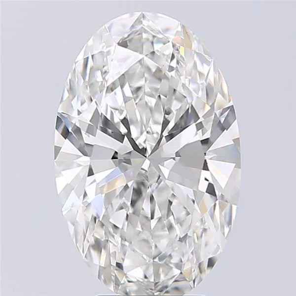 Diamant ovale de 4,02 ct cultivé en laboratoire (couleur F, pureté VVS2, IGI)