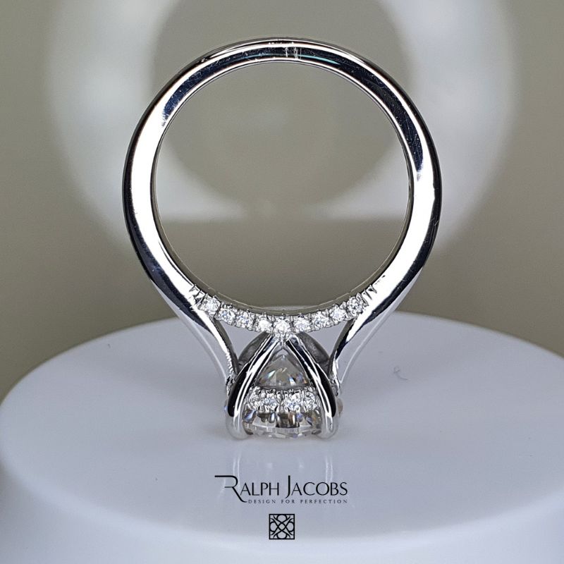 Arya Platinum Hidden Halo Engagement Ring