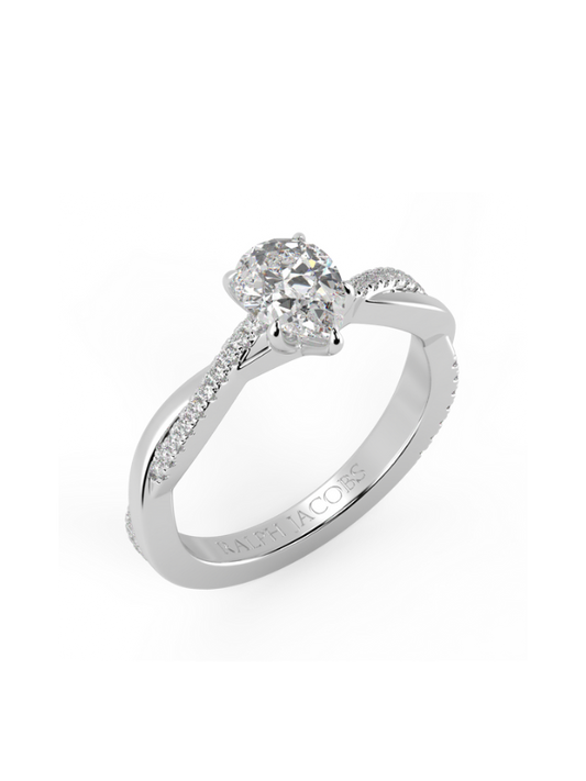 Dolly Pear Moissanite Engagement Ring