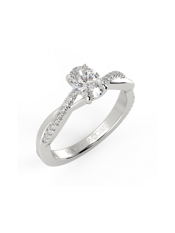 Dolly Oval Moissanite Engagement Ring