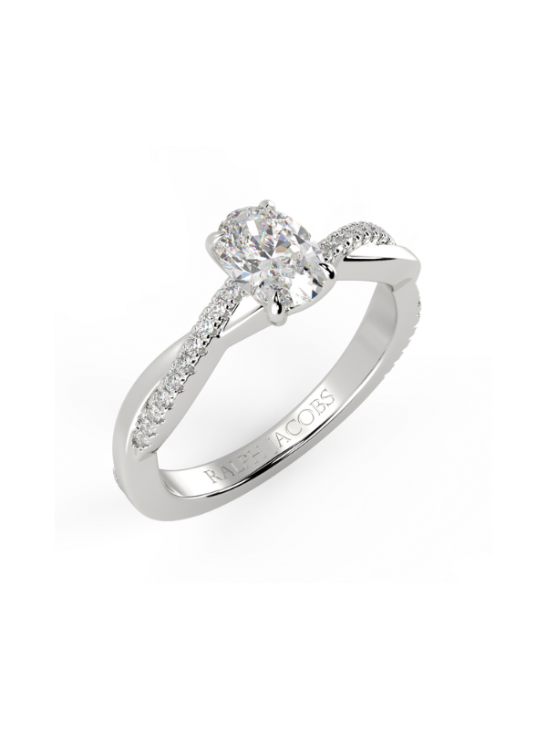 Bague de fiançailles en moissanite ovale Dolly