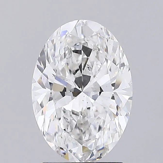 Diamant ovale de 2,33 ct cultivé en laboratoire (couleur F, pureté VS2, IGI)