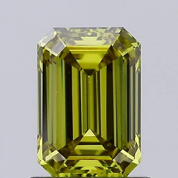 1.05ct Emerald Lab Grown Diamond (Colour Fancy Intense Greenish Yellow, Clarity VS1, IGI Certified)