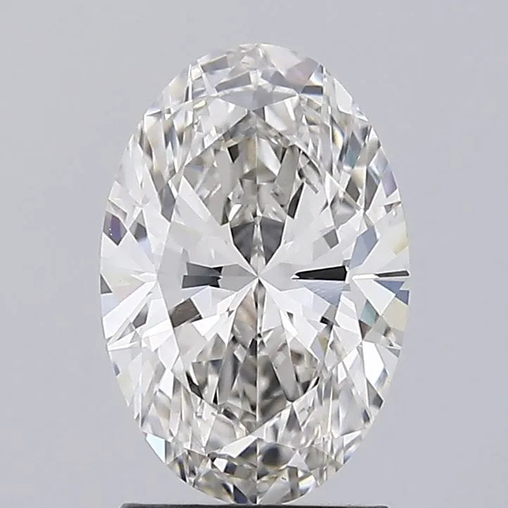 Diamant ovale de 1,79 ct cultivé en laboratoire (couleur H, pureté VS1, certifié IGI)